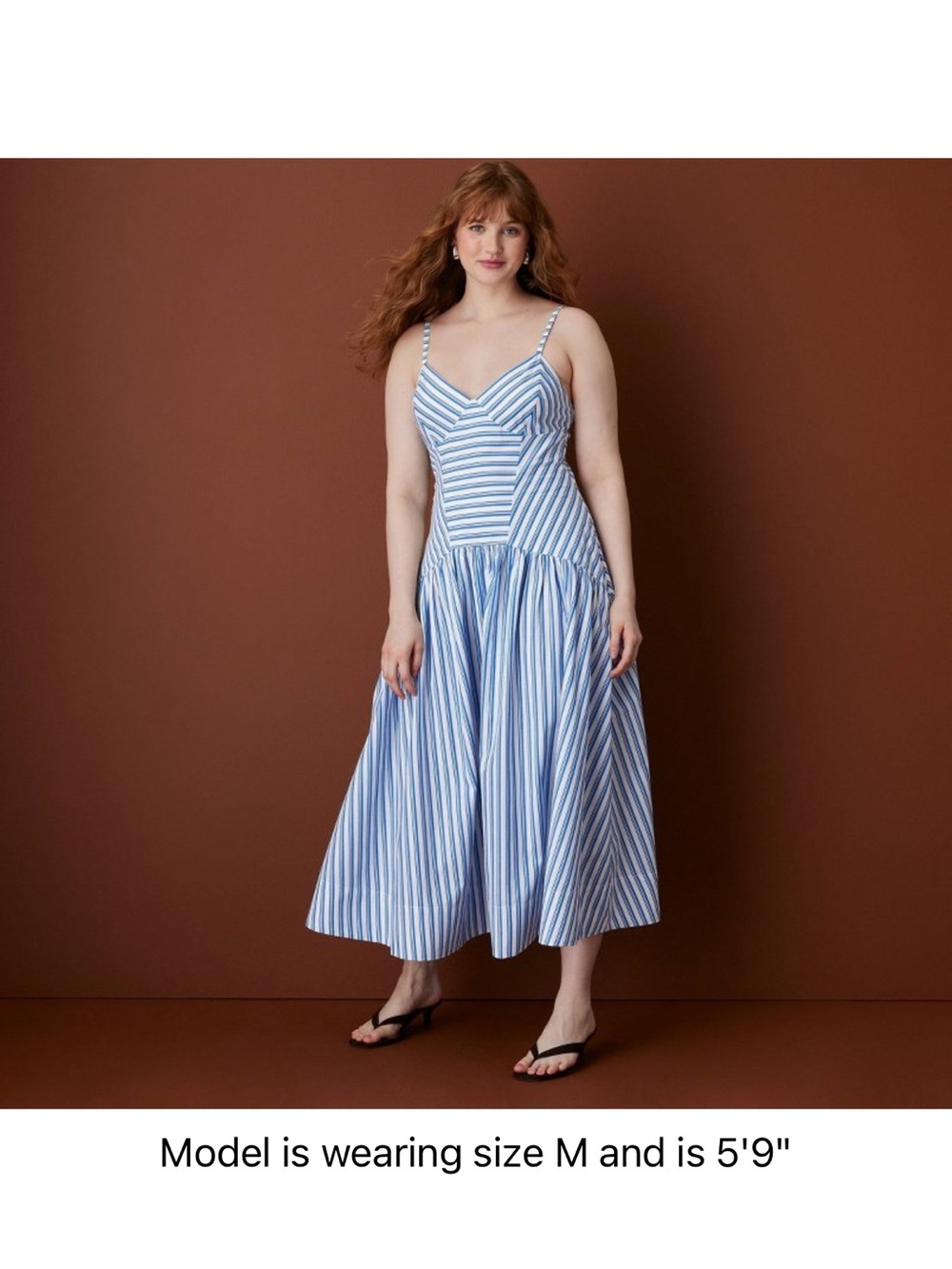 Striped Drop-Waist Midi Dress from Rosie Assoulin - Picture 6 of 6